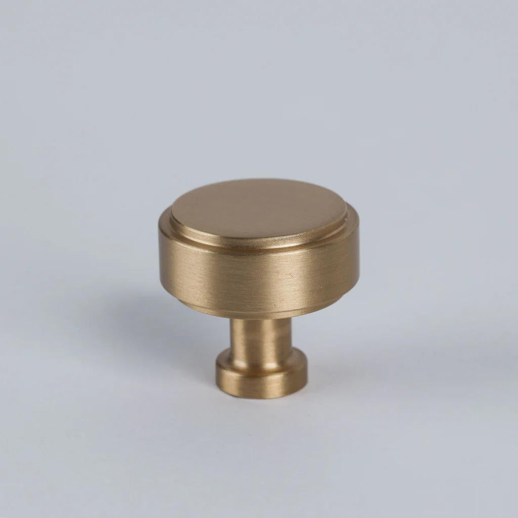 Georgia Knob - Burnished Brass in Burnished Brass