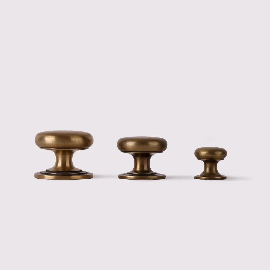 Kew Knob Large - Acid Washed Brass in A