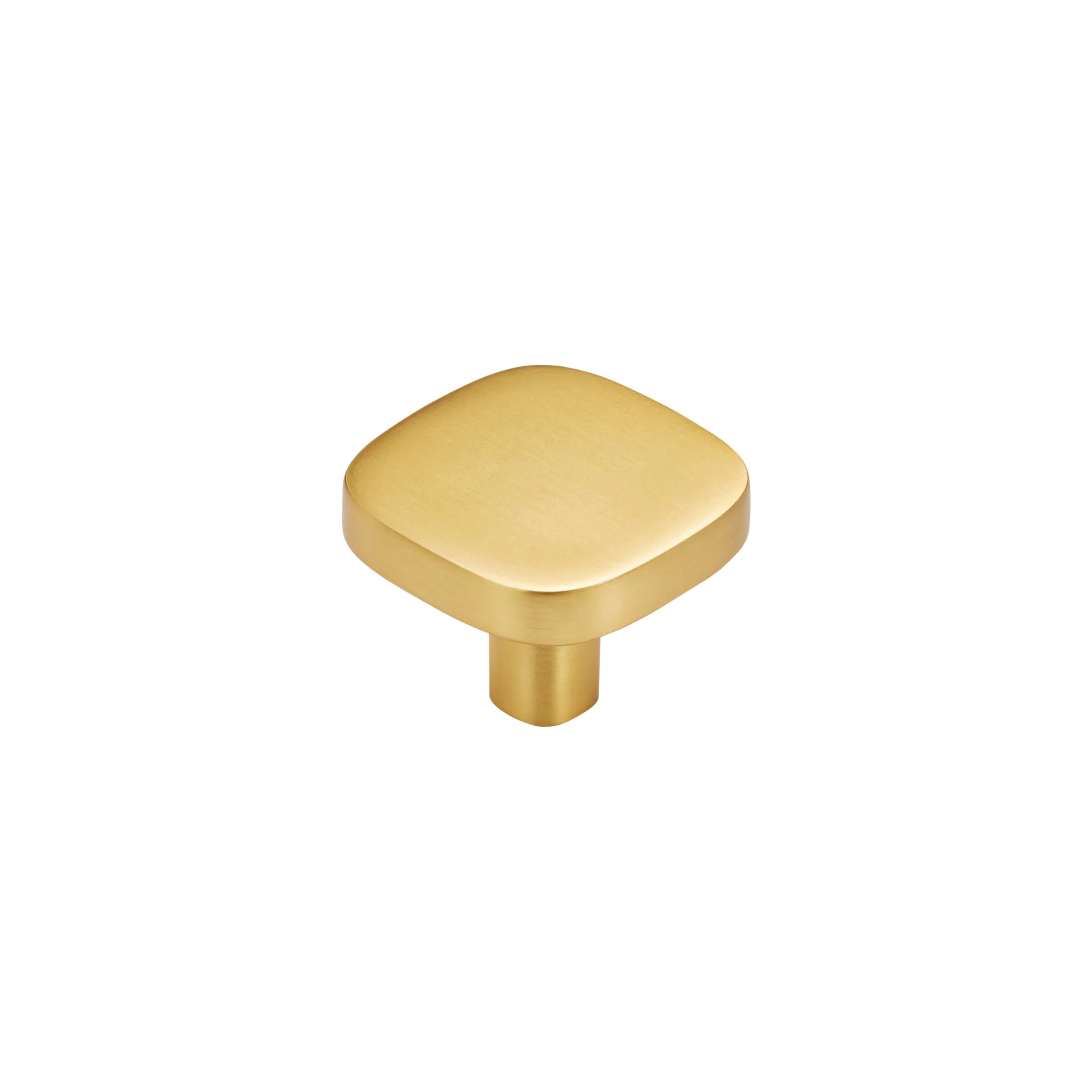 MOMO HANDLES PORTO KNOB 32MM BRUSHED SATIN BRASS in Brushed Satin Brass