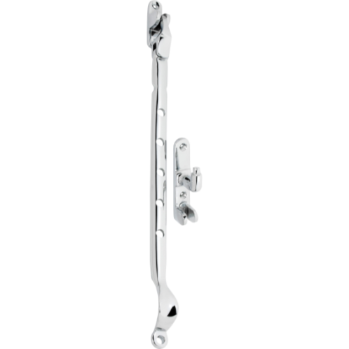 Casement Stay Sidemount Chrome Plated L300mm in Chrome Plated