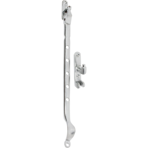 Casement Stay Sidemount Satin Chrome L300mm in Satin Chrome