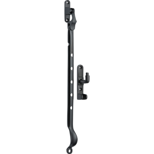 Casement Stay Sidemount Matt Black L300mm in Matt Black