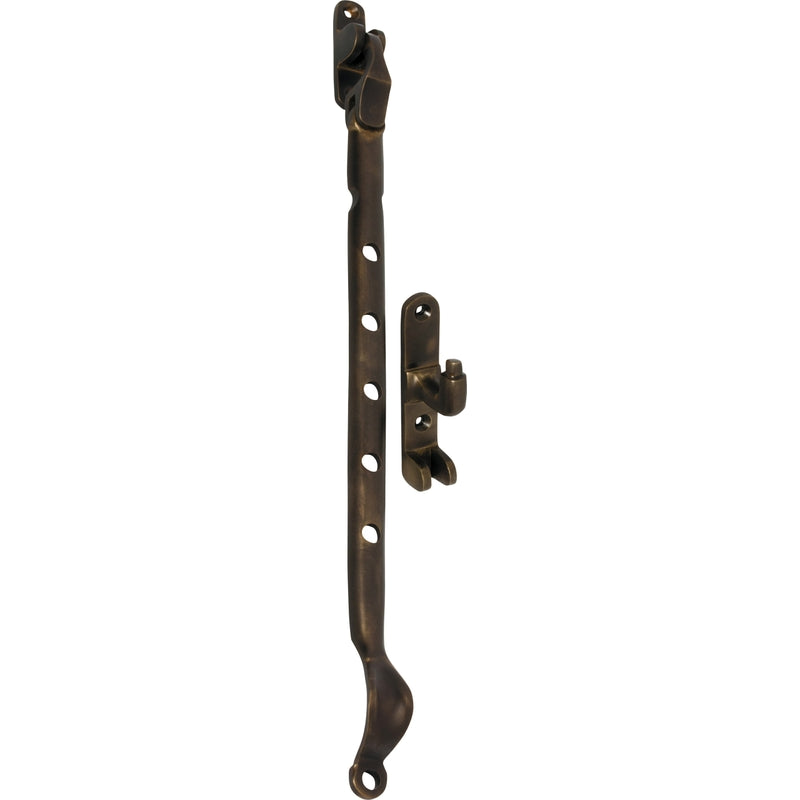 Casement Stay Sidemount Antique Brass L300mm in Antique Brass