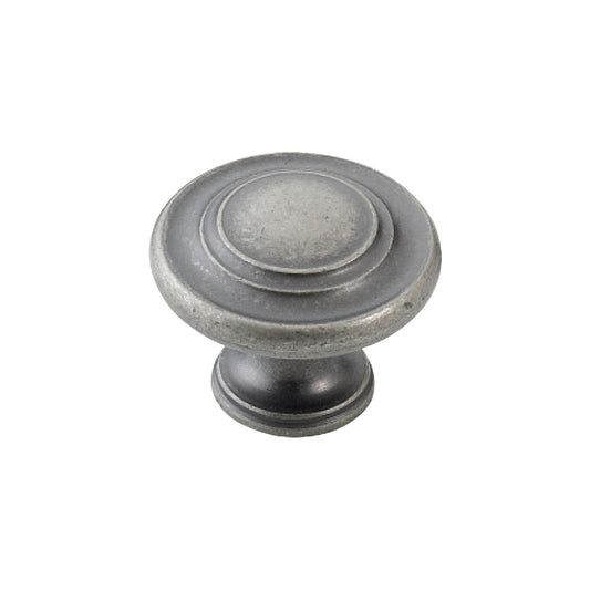 FLORENCIA CONCENTRIC KNOB 33MM EUROPEAN PEWTER in European Pewter