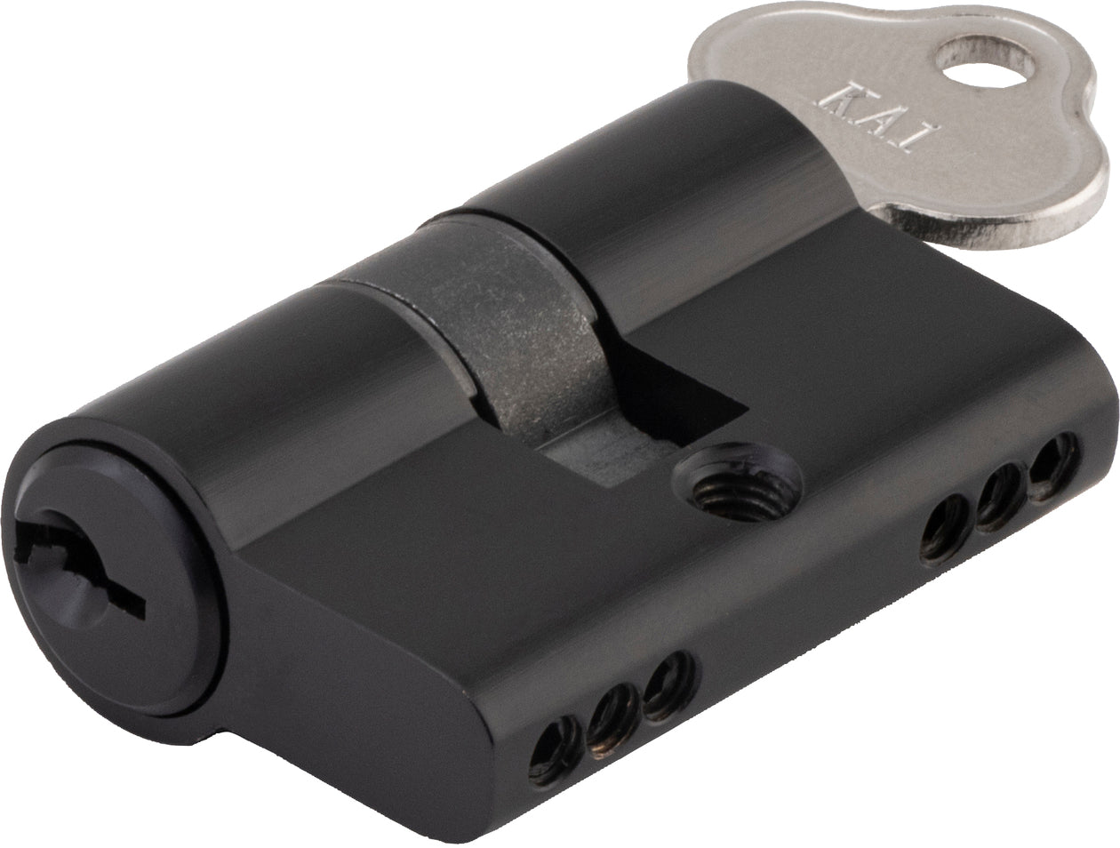 Tradco Euro Double Cylinder, Key Key 3 Pin in Matt Black
