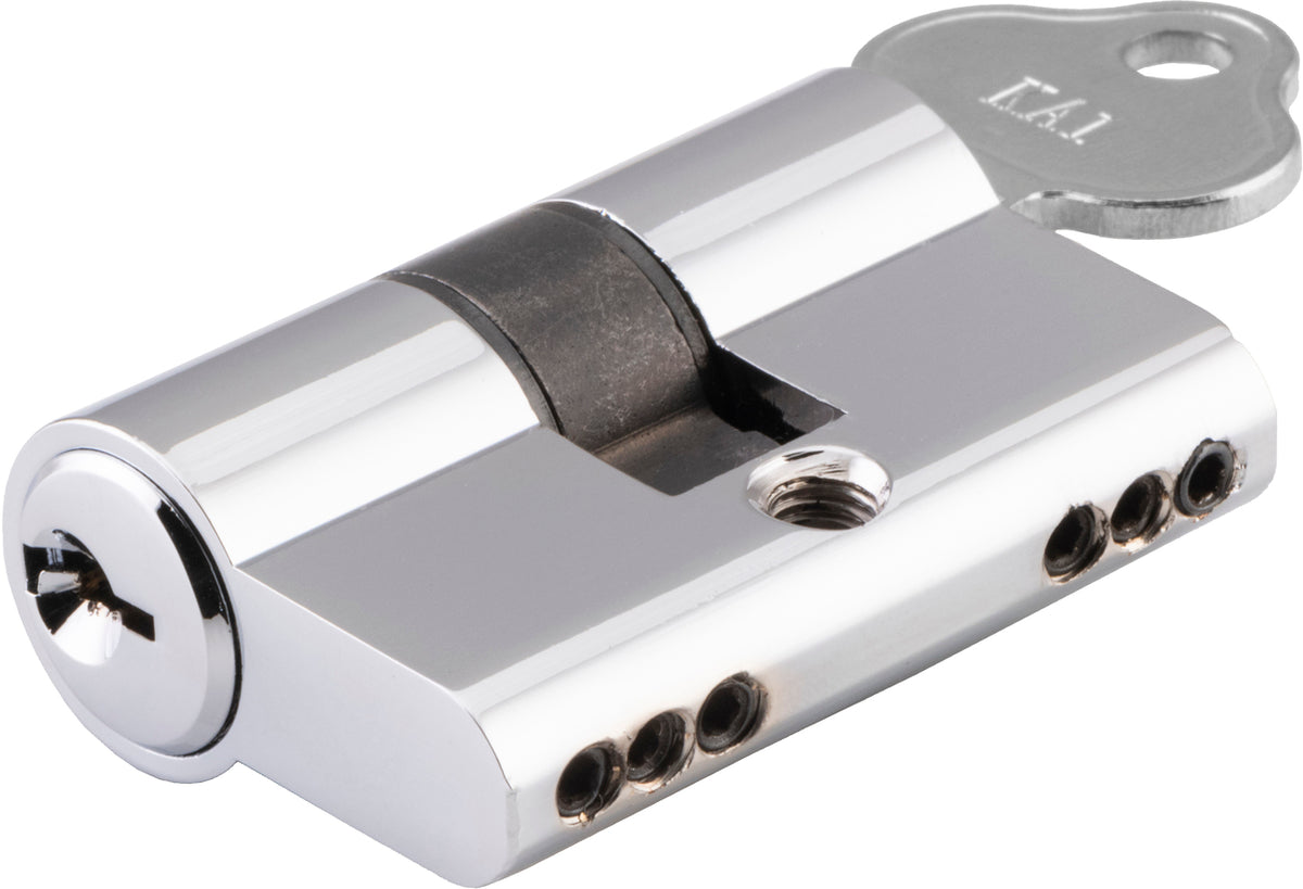 Iver Euro double cylinder lock with 3 pin, architectural hardware, showing the cylinder and keyhole design.
