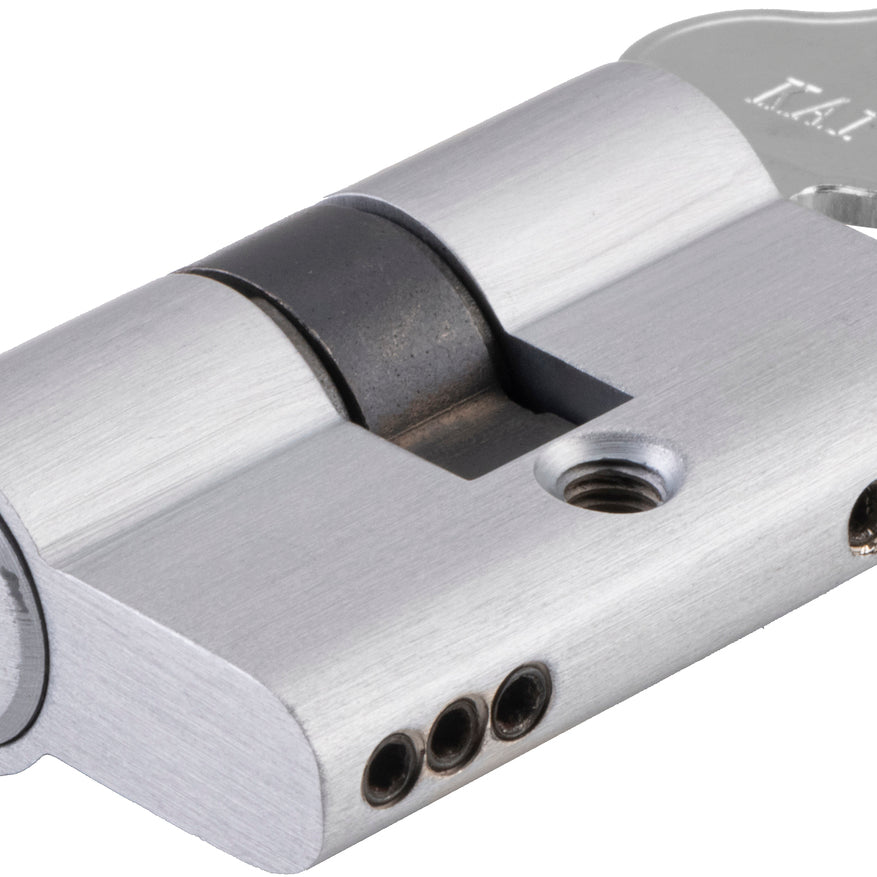 SDG Euro Double Cylinder, Key Key 3 Pin in Brushed Chrome