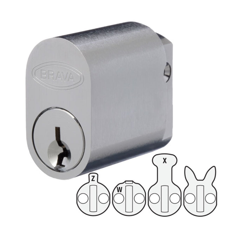 Brava OVAL 570 cylinder lock with keyed alike keys, produced by Locksmith Supply Co., showing the lock and key mechanism.