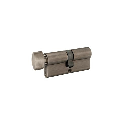 Euro Cylinder & Turn, 70mm Length in Graphite Nickel
