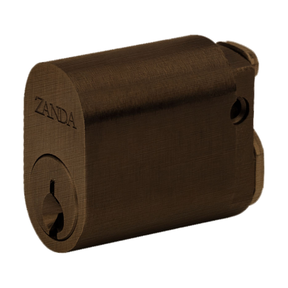 Zanda Oval 6 Pin Cylinder - Keyed to Differ — Satin Chrome