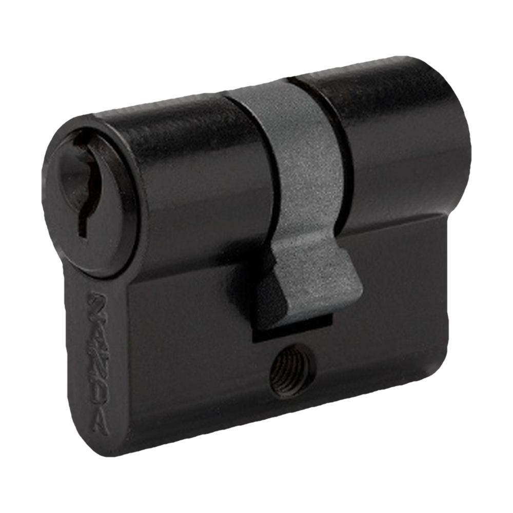 Zanda Euro Double Cylinder 40mm (KEY/KEY) - Keyed Alike — Black