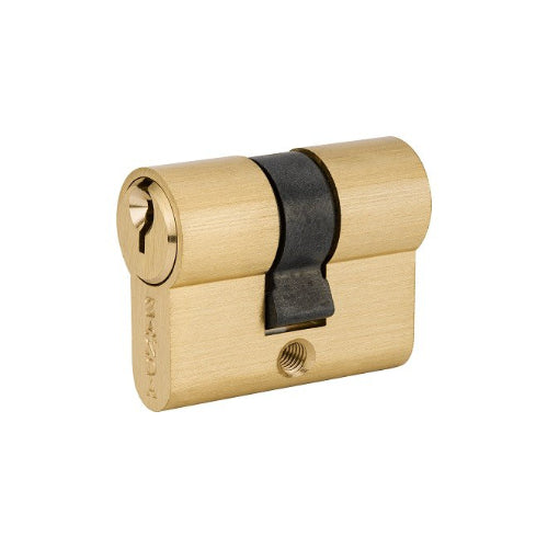 Euro Double Cylinder, 40mm - 3 Pin (Keyed Alike) in Satin Brass