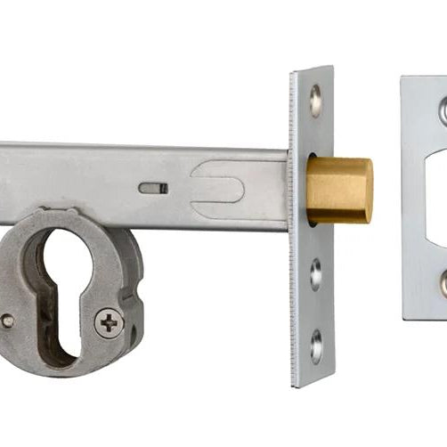 Mortice Deadbolt Euro Brushed Chrome Backset 60mm in Brushed Chrome