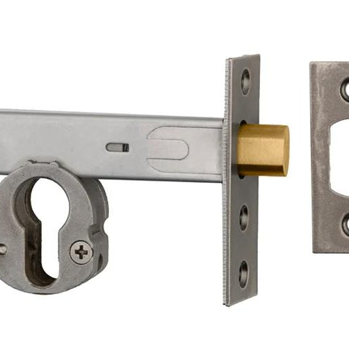 Mortice Deadbolt Euro Distressed Nickel Backset 60mm in Distressed Nickel
