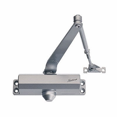 Gainsborough 3003ABC fire-rated door closer, silver finish, with arm and mounting hardware for commercial fire doors.