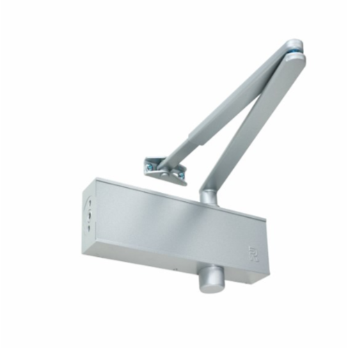 Zanda T9205 Slimline Closer Standard Unit mounted on architectural door hardware with metal finish