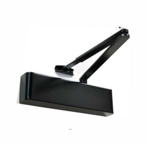 Zanda TS9205 Slimline Closer Combined Unit in black, architectural hardware for door closure and frame mounting