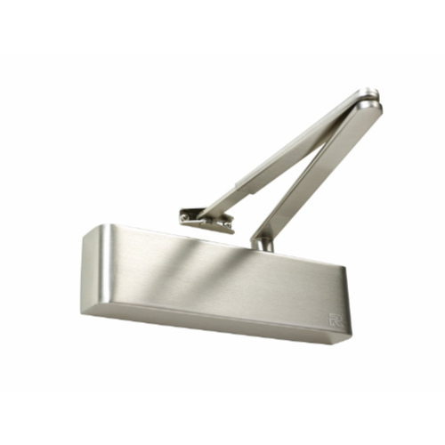 Zanda TS9205 Slimline Closer combined architectural hardware unit with sleek silver finish and modern design.