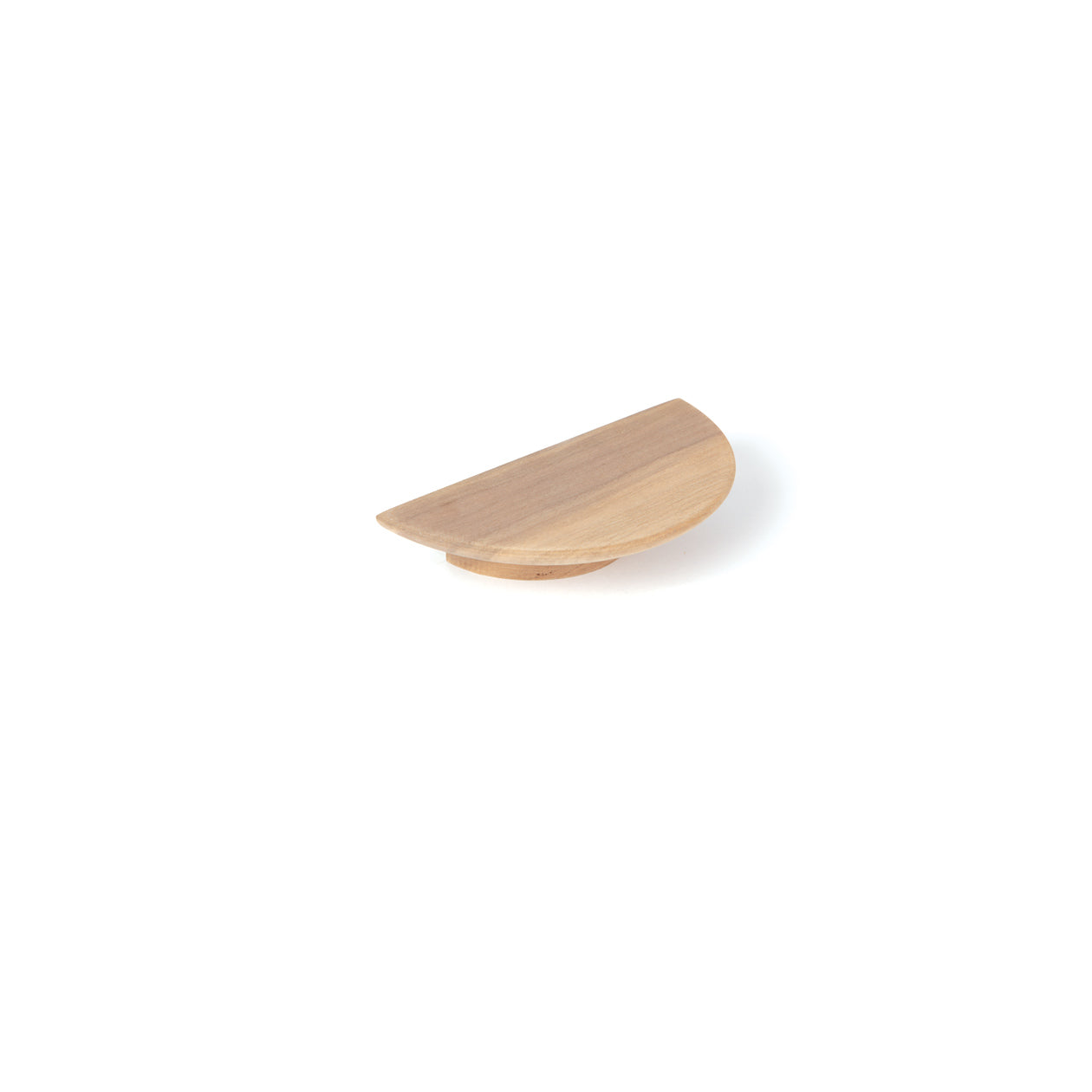 Momo Daintree Timber Half Round Cabinet Pull Handle in natural wood finish, featuring smooth curved design for furniture drawers.
