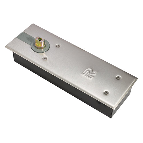 Zanda TS7306 heavy duty floor spring in stainless steel, part of architectural hardware for door support and control