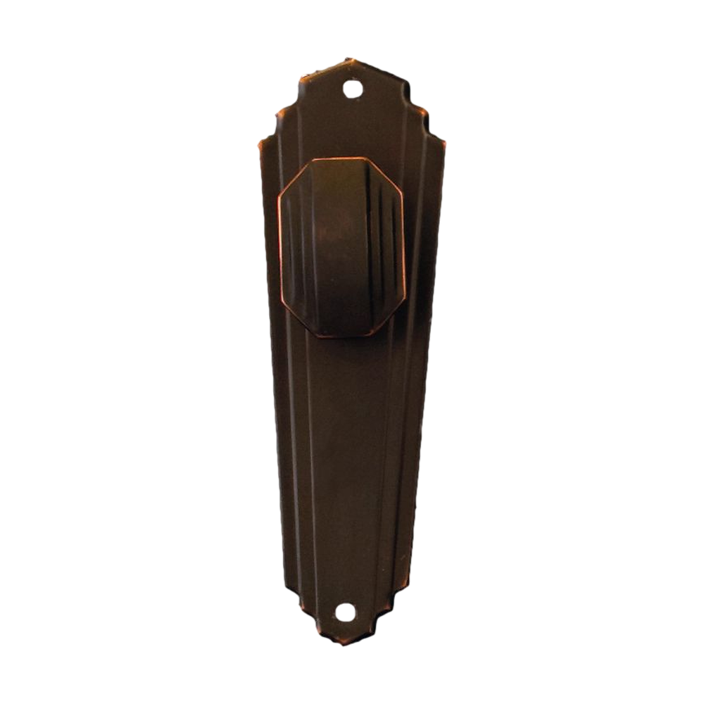 Art Deco Knob Latch Passage Set ATQ 203x63mm in Antique Copper