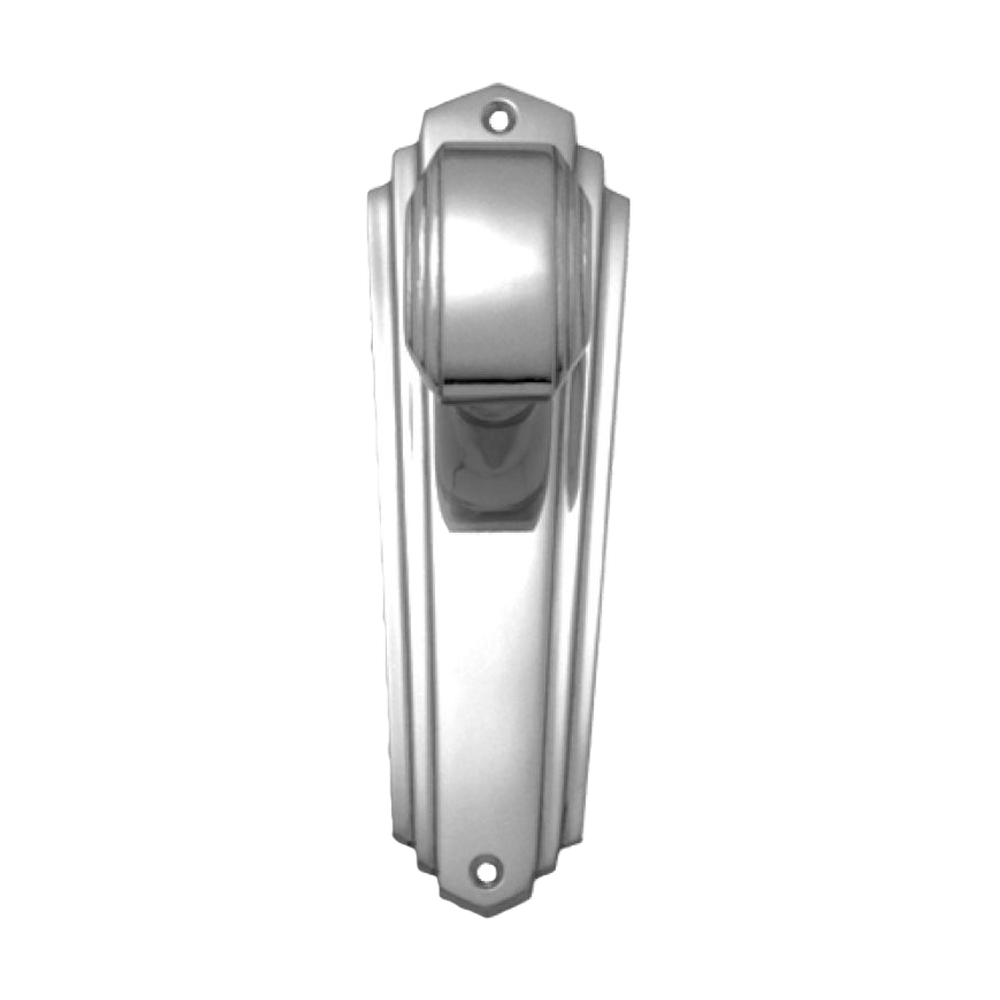 Art Deco Knob Latch Passage Set CP 203x63mm in Polished Chrome