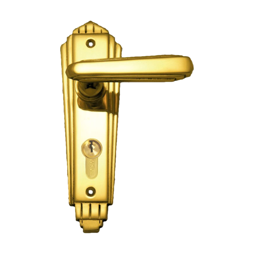 Lever Latch (CC 47.6mm) PB 184x53mm in Polished Brass