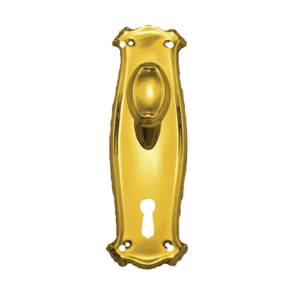 Knob Latch (CC 57mm) PB 195x65mm in Polished Brass