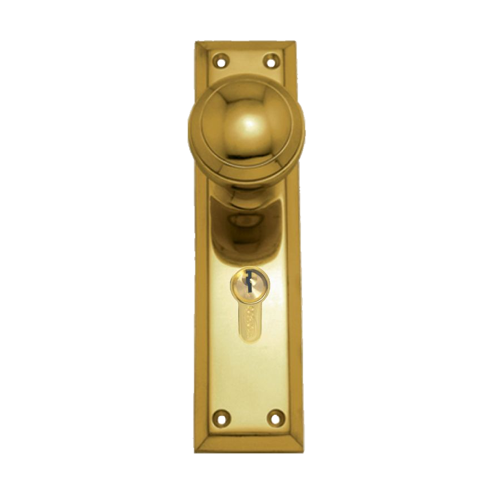 Knob Latch (CC 47.6mm) PB 200x50mm in Polished Brass