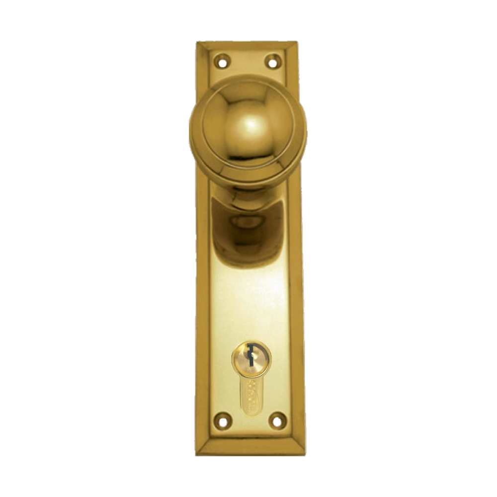 Knob Latch (CC 85mm) PB 200x50mm in Polished Brass