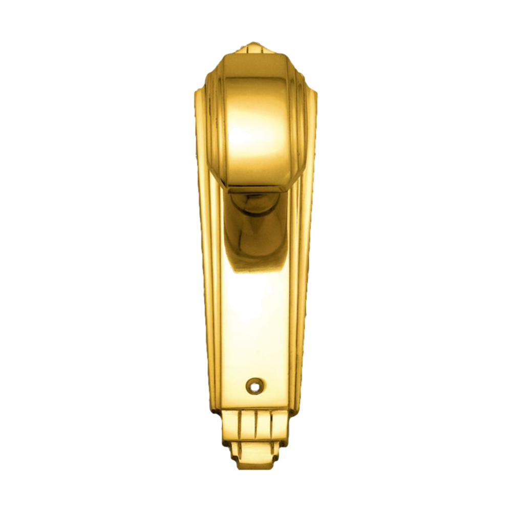 Art Deco Knob Latch PB 184x53mm in Polished Brass