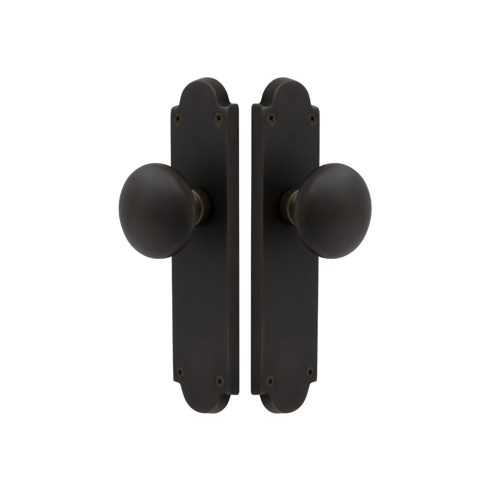 Victorian Knob Latch in Dark Roman Brass
