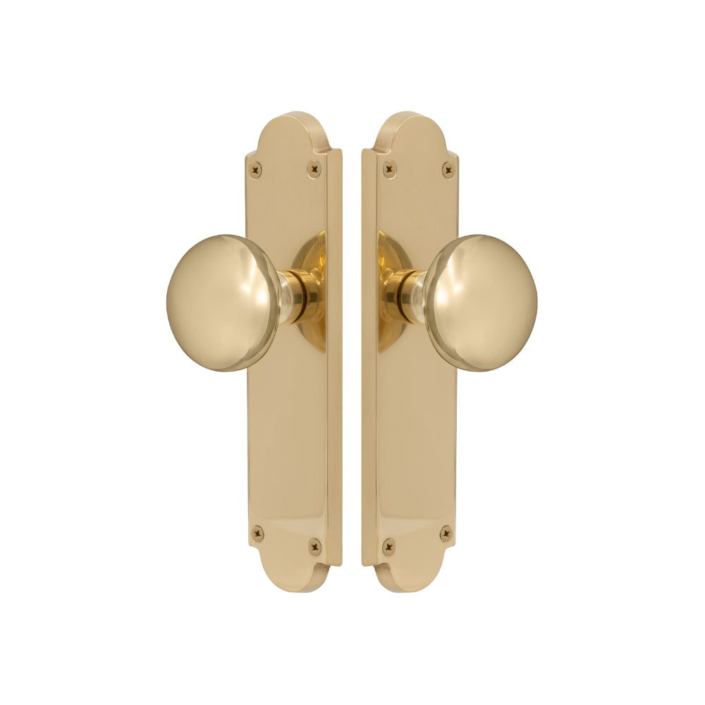 Victorian Knob Latch in Polished Brass