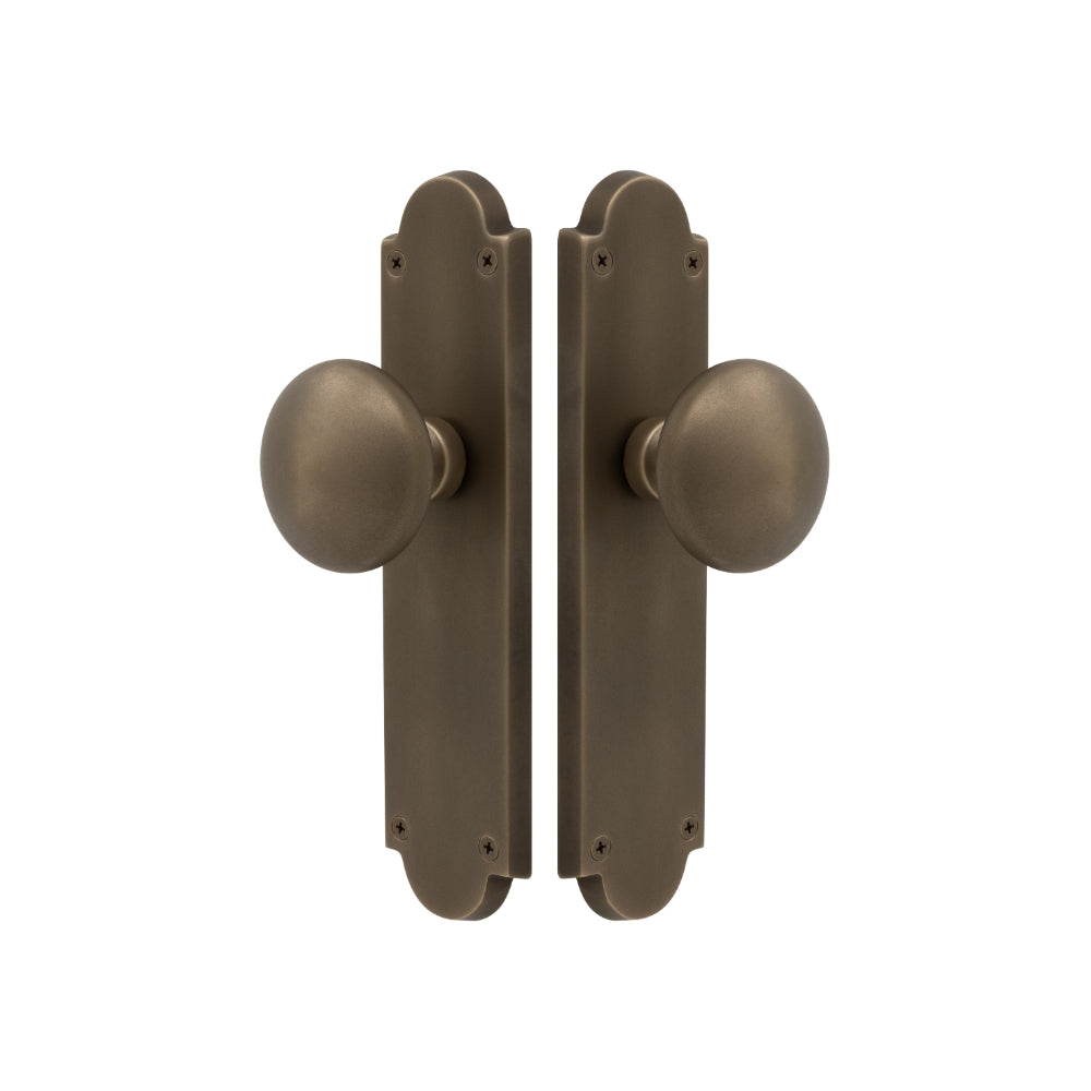 Victorian Knob Latch in Roman Brass
