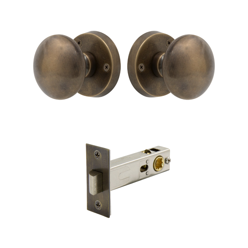Victorian Knob Rose - Passage in Oil Rubbed Bronze