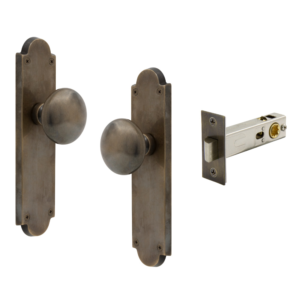 Victorian Knob Plate - Passage in Oil Rubbed Bronze