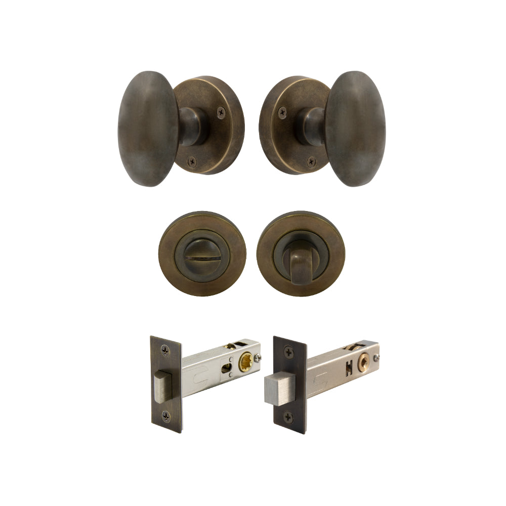 Sutton - Round Rose Privacy Set in Oil Rubbed Bronze