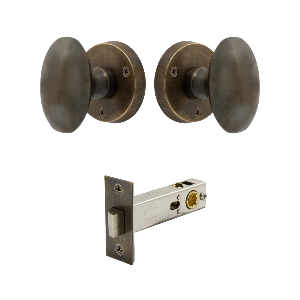 Knob Oval Rose - Passage in Oil Rubbed Bronze
