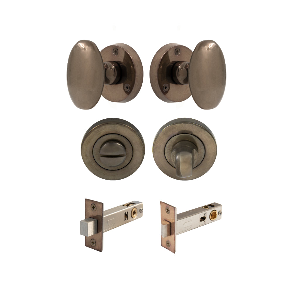 Camden - Round Rose Privacy Set in Natural Bronze