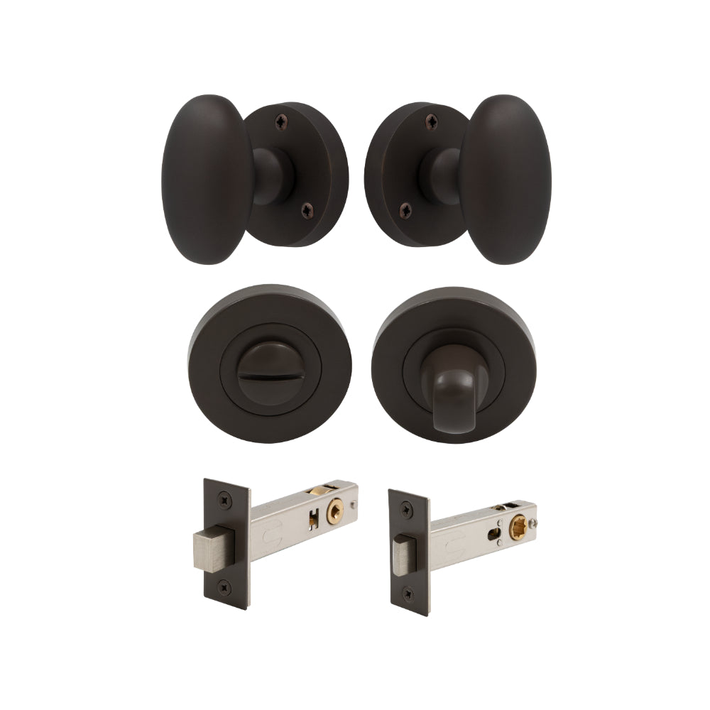 Camden - Round Rose Privacy Set in Vintage Bronze