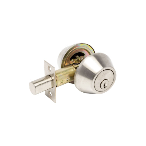 Jura Double Deadbolt, Keyed Different - Display Packed in Brushed Nickel
