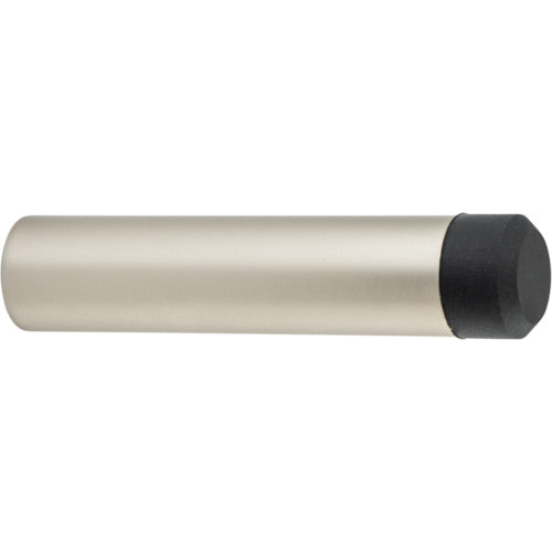 Iver Concealed Fix Pencil Door Stop mounted on a wall, showing a sleek black design to protect doors from damage.