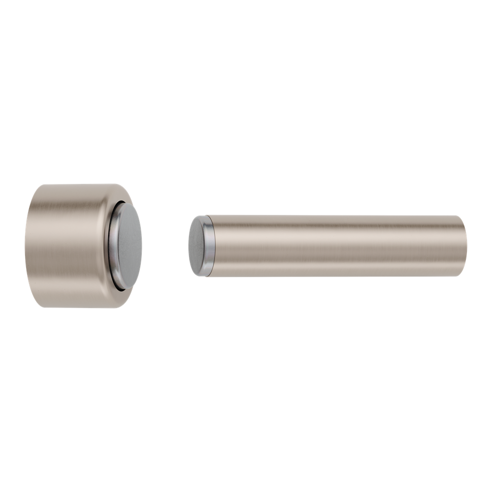 Door Stop Concealed Fix Pencil Magnetic Satin Nickel D17xP75mm in Satin Nickel