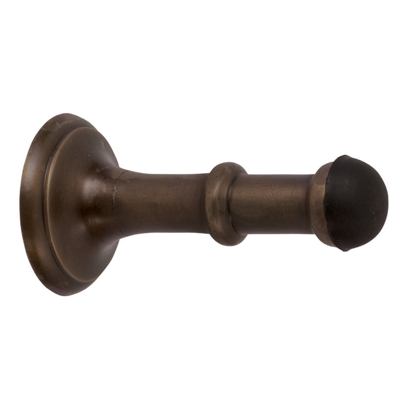 Door Stop Concealed Fix Small Antique Brass D43xP80mm in Antique Brass