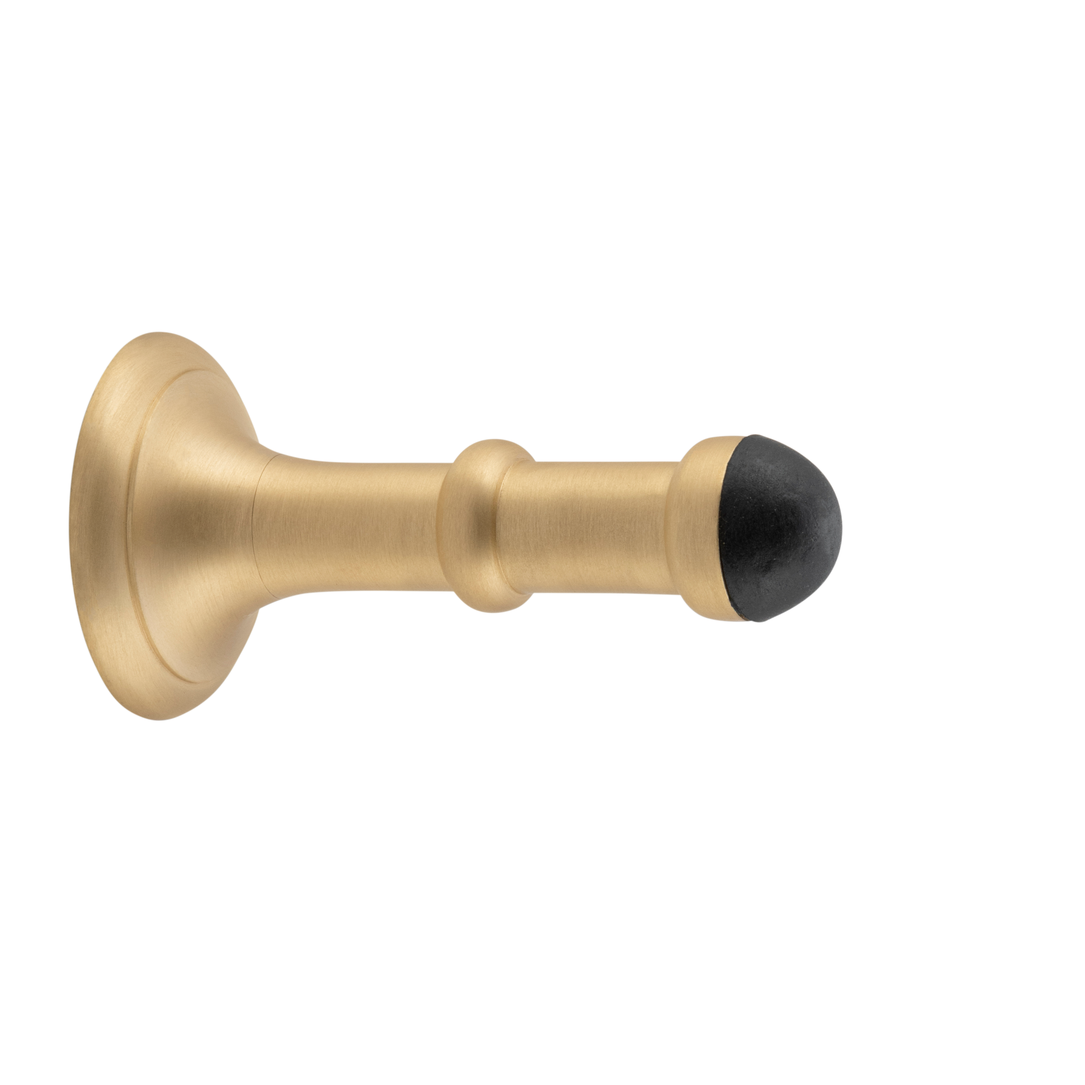Door Stop Concealed Fix Large Satin Brass D43xP100mm in Satin Brass