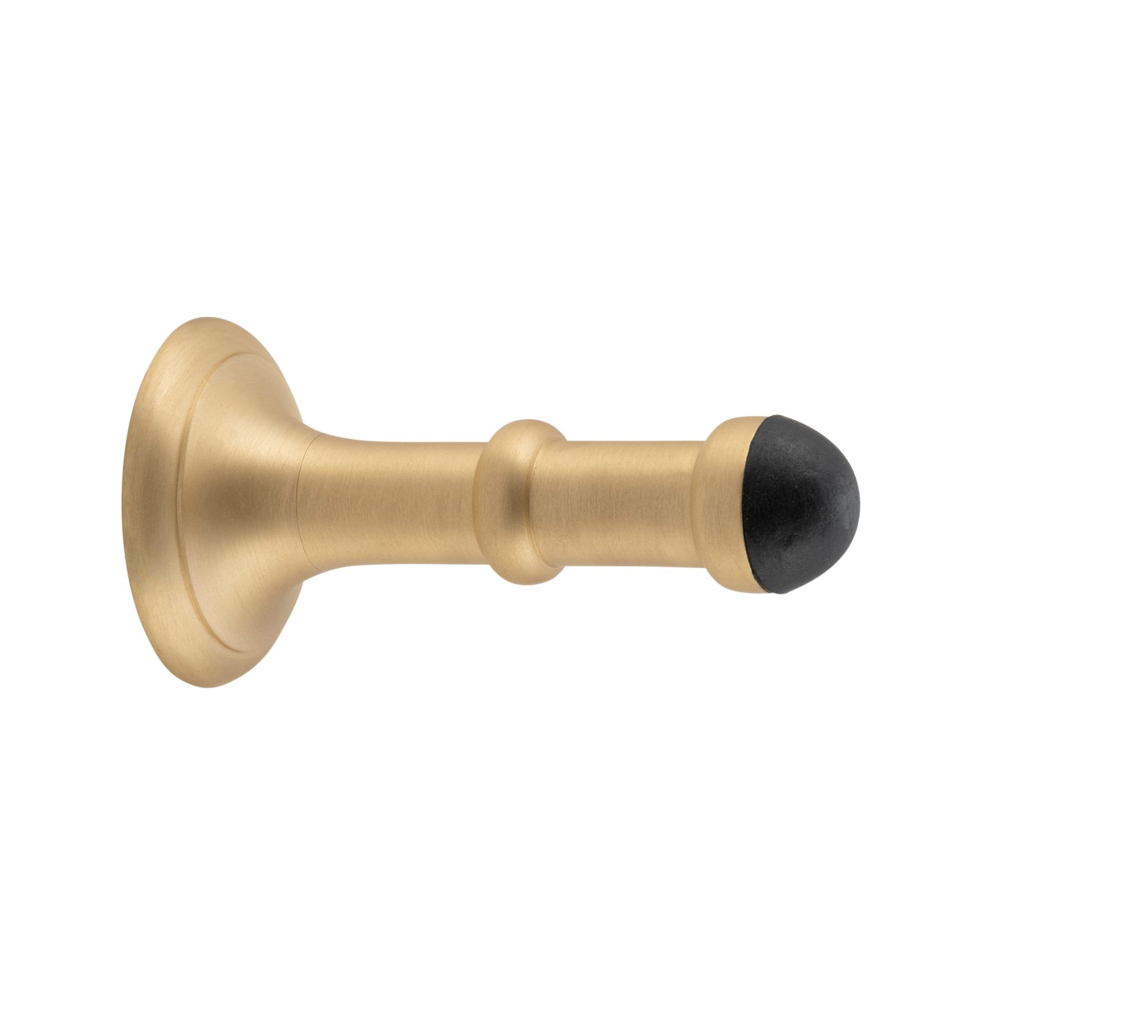 Door Stop Concealed Fix Large Satin Brass D43xP100mm in Satin Brass