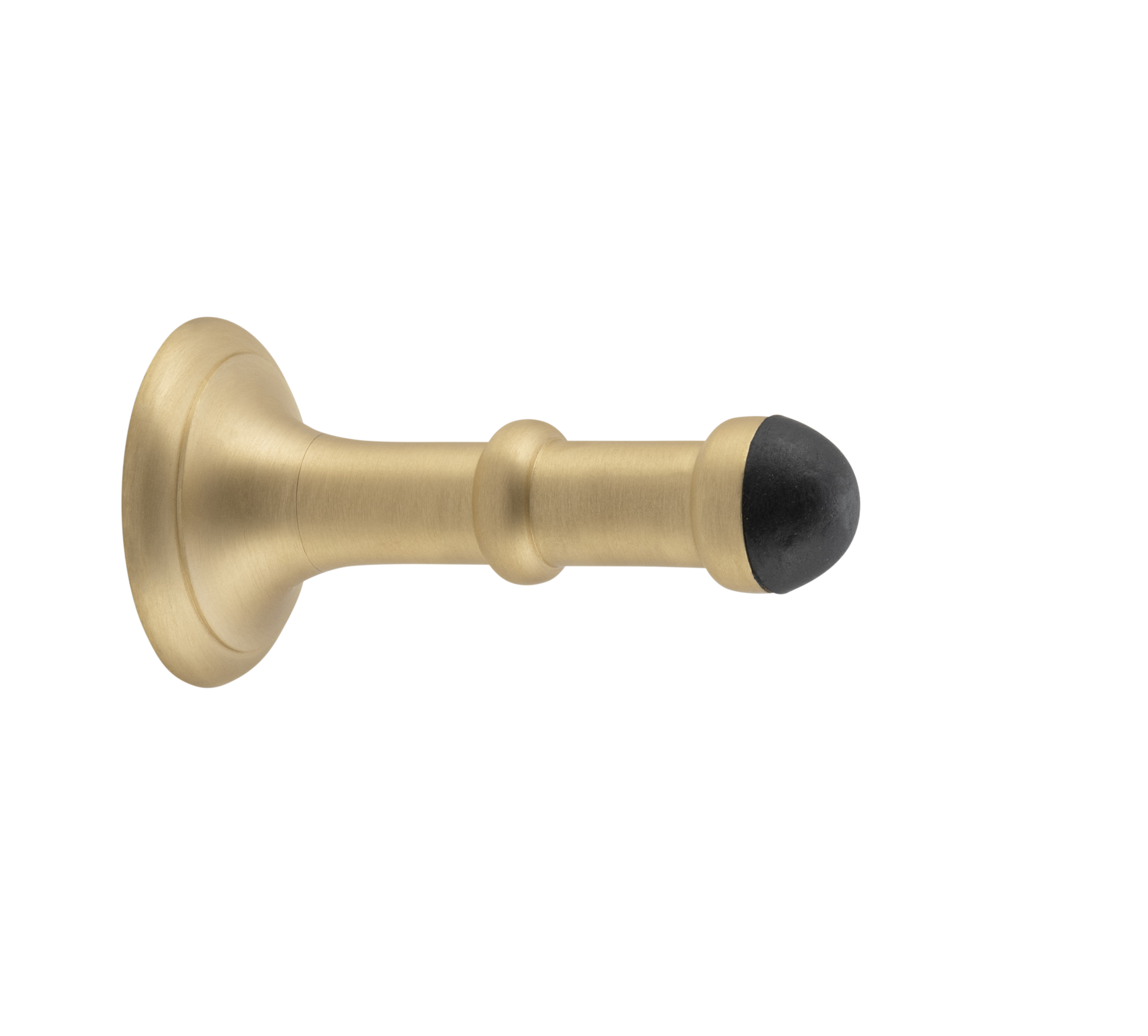Door Stop Concealed Fix Large Satin Brass D43xP100mm in Satin Brass