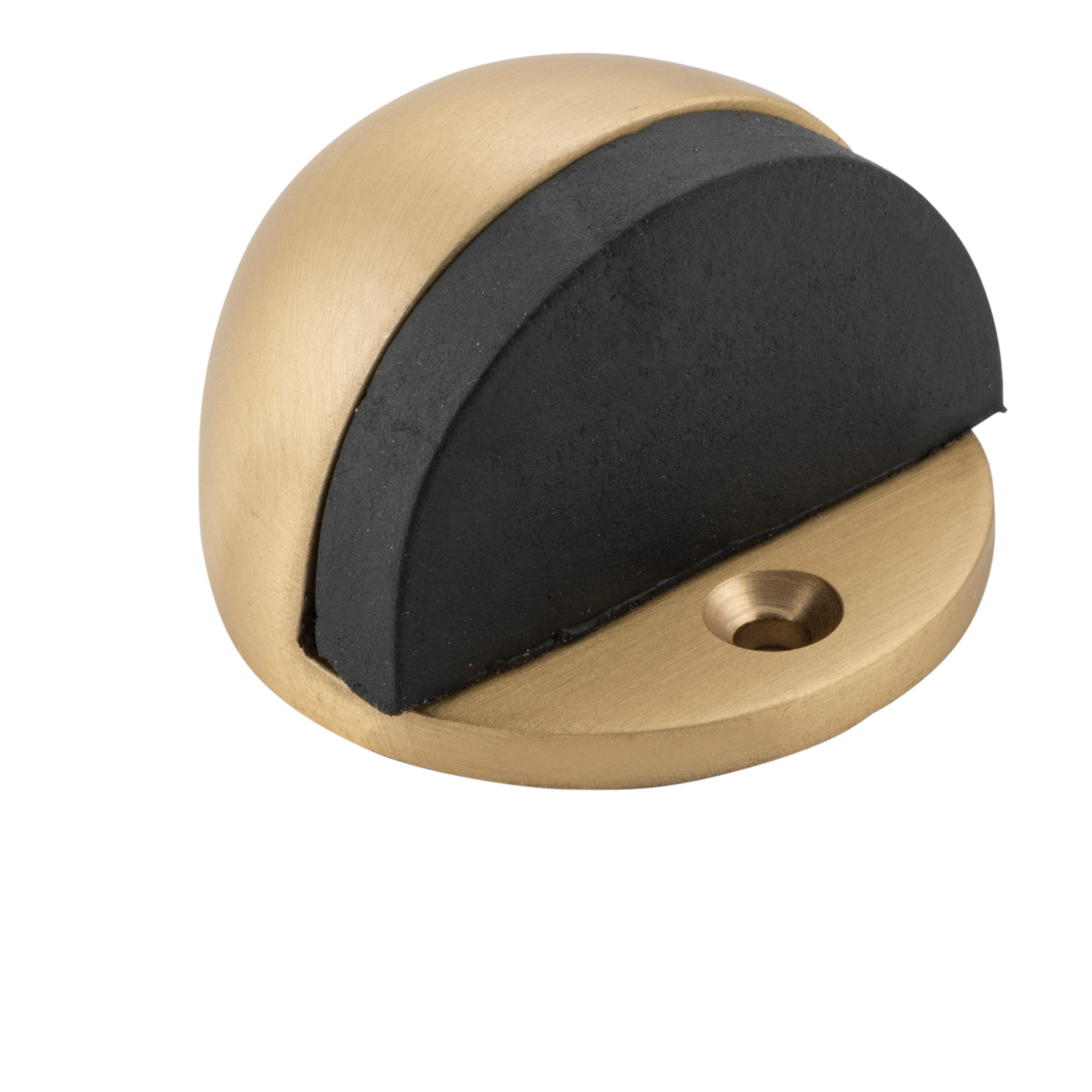 Door Stop Oval Satin Brass H29xD40mm in Satin Brass