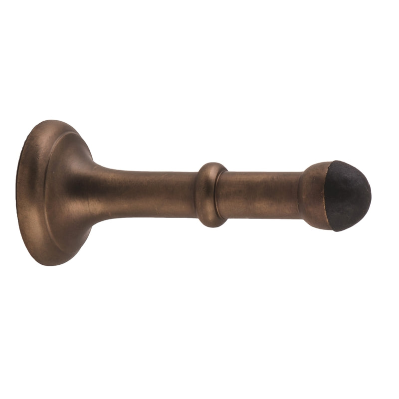 Door Stop Concealed Fix Large Antique Brass D43xP100mm in Antique Brass