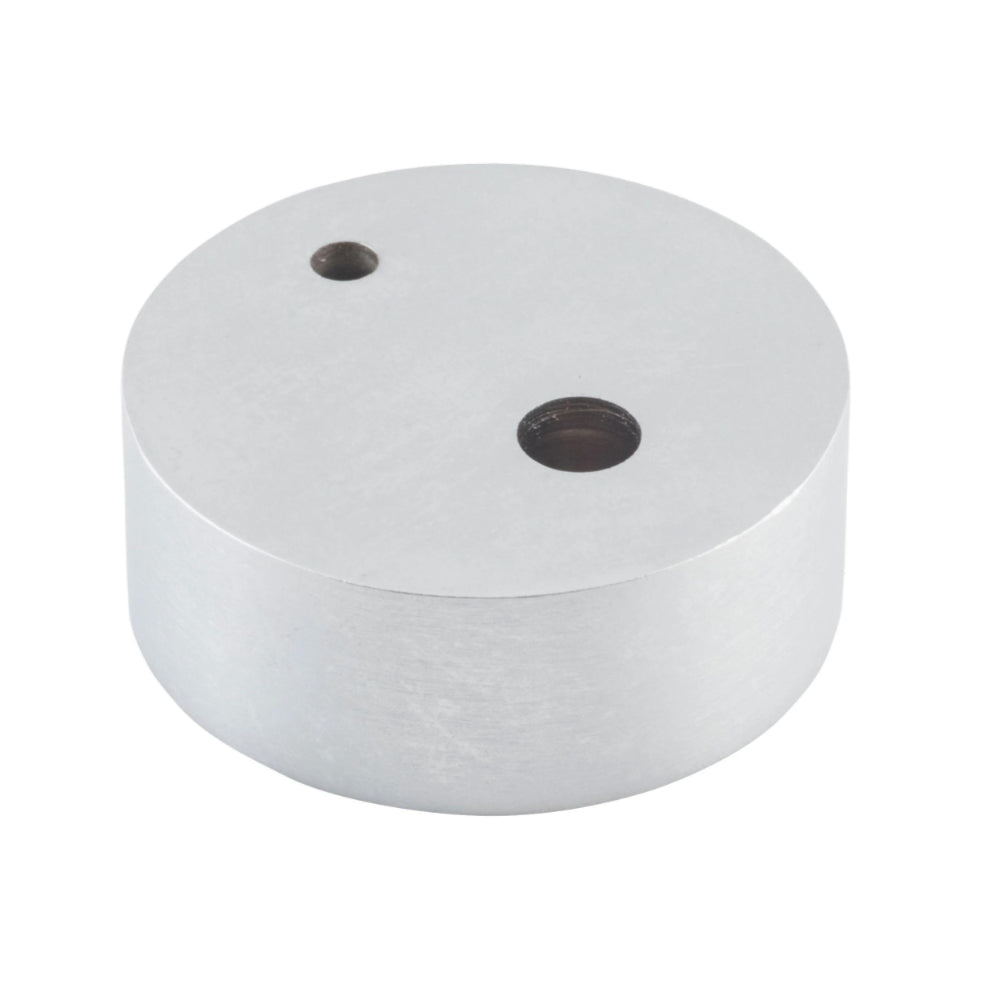 Door Stop Spacer Oval Satin Brass H15xD40mm in Satin Aluminium